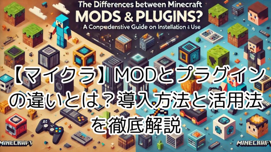 【マイクラ】MODとプラグインの違いとは？導入方法と活用法を徹底解説