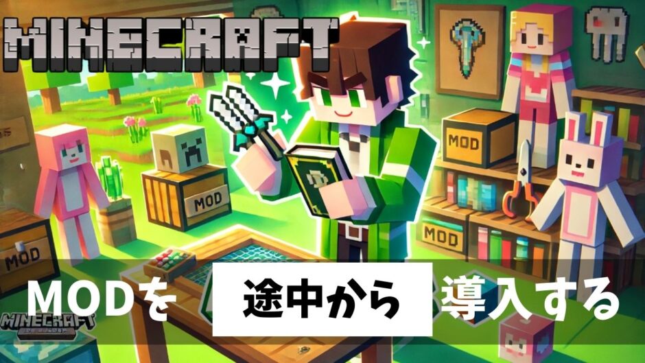 マイクラで途中からMODを導入する方法と注意点