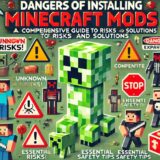 Here is the thumbnail image based on your prompt for the blog titled "Dangers of Installing Minecraft MODs: A Comprehensive Guide to Risks and Solutions." It highlights the key elements, including warnings and protections, in a visually impactful design. This should effectively draw attention and support higher visibility in Google search results.